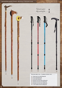 Bastón trekking aluminio extensible.