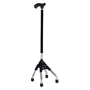 BASTÓN CUADRÍPODE EMPUÑADURA CLÁSICA