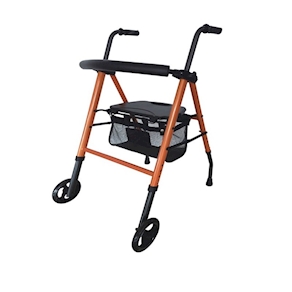 ANDADOR CON FRENO PRESIÓN Y ASIENTO REGULABLE