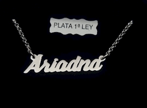 COLLAR CON NOMBRE EN PLATA DE LEY...ARIADNA