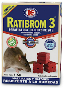 Ratibrom 3 - Bloque de parafina 20gr - Caja de 1kg