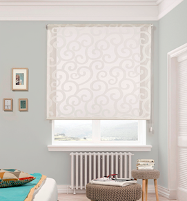 Eljas estor enrollable translúcido color blanco de 90 x 175