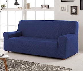 Funda de sofá elastica Begoña c/ azul de 2 plazas
