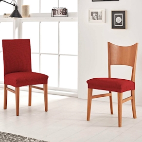 Funda de sofá elastica Begoña c/ rojo asiento silla