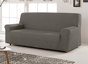 Funda de sofá elastica Begoña c/ gris de 2 plazas