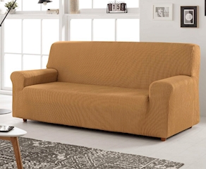 Funda de sofá elastica Begoña c/ beige de 3 plazas