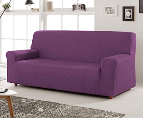 Funda de sofá elastica Begoña c/ violeta de 2 plazas