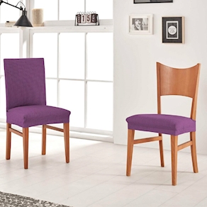 Funda de sofá elastica Begoña c/ violeta asiento silla