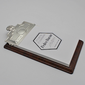 Portanotas plata Pedro Durán 109334 Mod EQUUS, grande 20x13