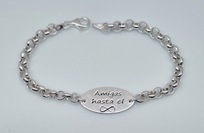 151L...PULSERA...AMIGAS HASTA EL INFINITO...CHAPA 25X12.5MM