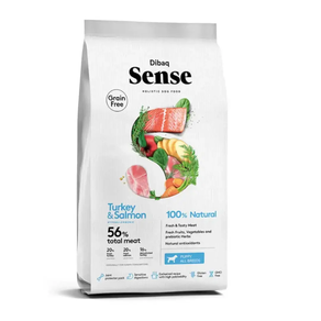 Dibaq Sense Grain Free Salmón y Pavo pienso para cachorros 12 kilos