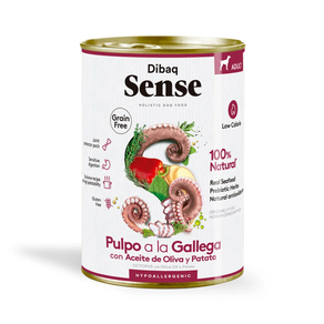 Dibaq Sense Dog  Grain Free Pulpo a la gallega lata para perros 380GR